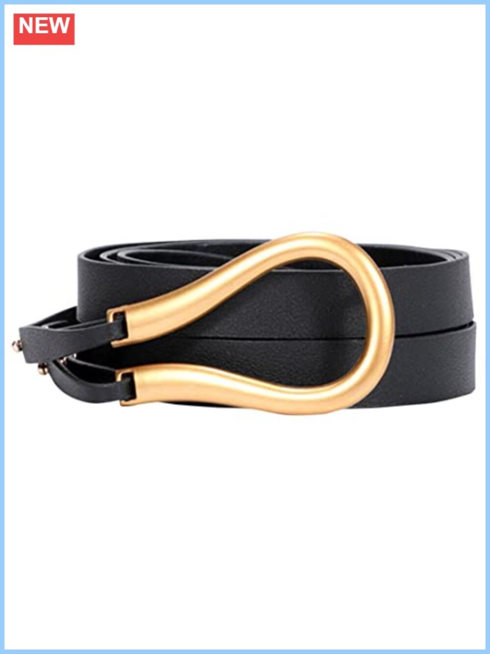 PU Leather Waist Belt Double Strap Tie Wrap Cinch Belt